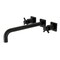 Kingston Brass KS6050DX Wall Mount Tub Faucet, Matte Black KS6050DX - alternate 1